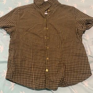 cute brown button up